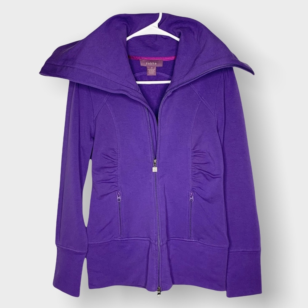 Zobha Women's Alexis Purple Zip-Up Jacket | Size S